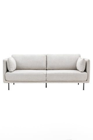 Cutout of the Modern Natural Boucle 3-Seater Sofa on a white background.