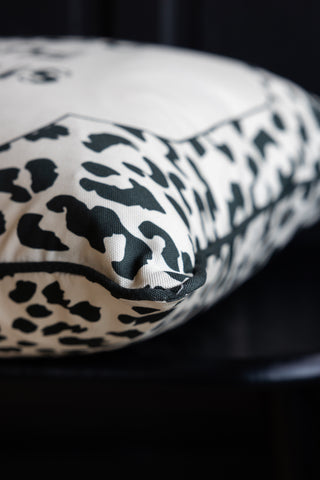 Monochrome Leopard Sit The Fuck Down Cushion