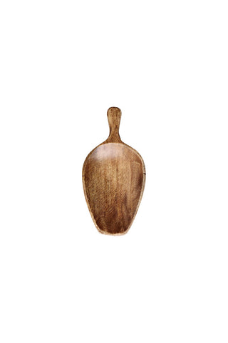 Cutout image of the Natural Wood Carved Serving Dish on a white background.