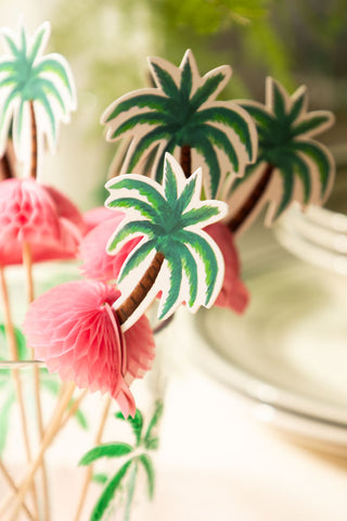 Close-up of the palm tree on the Palm Tree Party Toothpicks.