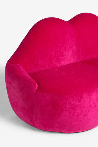 Close-up of the Pink Lips Sofa.