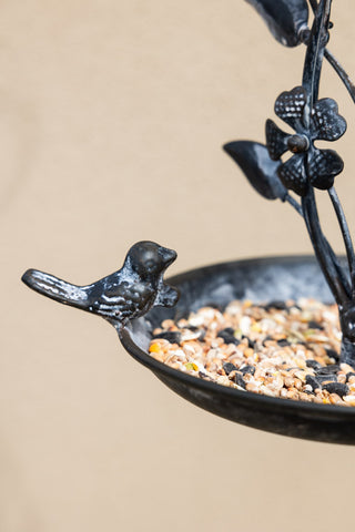 Close-up of the bird detail of the Pretty Petal Detail Bird Feeder.
