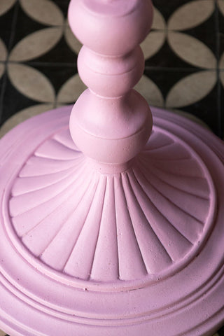 Close-up of the base of the Pretty Pink Parrot Floor Lamp with Shade.