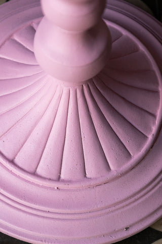 The base of the Pretty Pink Parrot Floor Lamp with Shade.