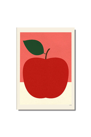 Cutout of the Red Apple Art Print - Unframed.