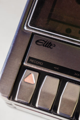 Close-up of the Retro Cassette Recorder Storage Tin.