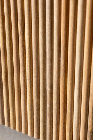 Close-up of the wooden texture of the Ribbed TV Unit.