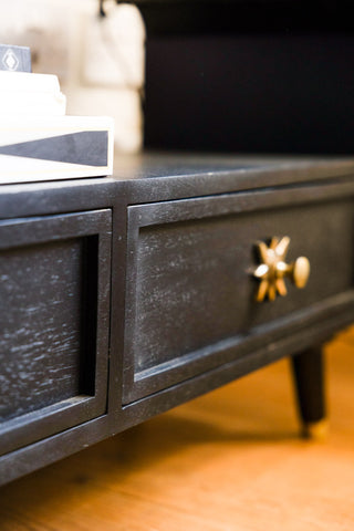 Close-up of the drawers on the Ringo TV Unit.