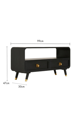 The Ringo TV Unit on a white background with dimension details.