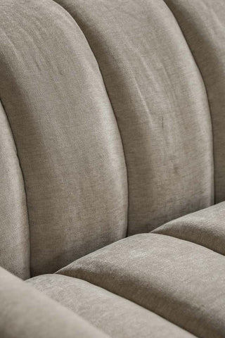 Detail shot of the Cream Roll Back 3-Seater Sofa.