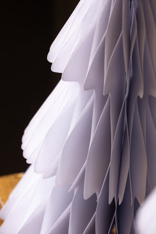 Detail shot of one of the Set Of 3 White Paper Trees.