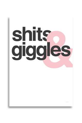 The Shits & Giggles Art Print - Unframed on a white background.