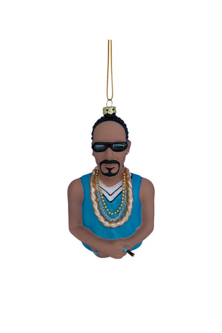 Cutout of the Snoop Inspired Christmas Tree Decoration on a white background.