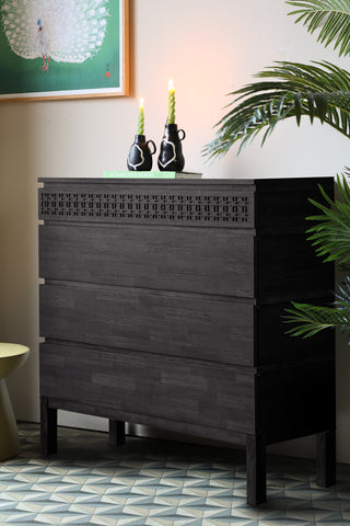 Stylish Mango Wood 4-Drawer Chest Of Drawers