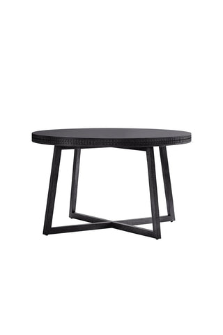 Cutout of the Stylish Mango Wood Round Dining Table on a white background.