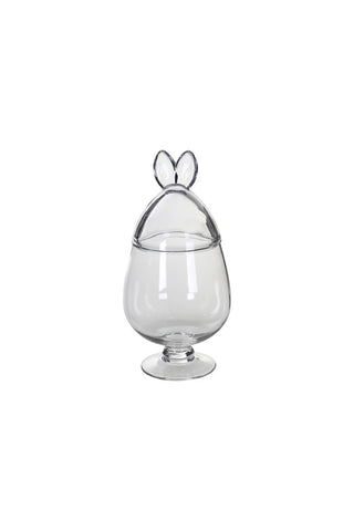 Image of the Rabbit Ears Bonbon Glass Jar on a white background