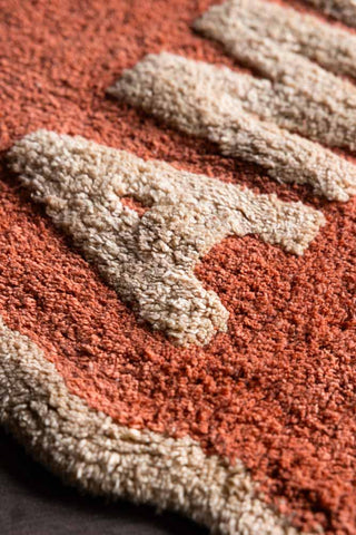 Close-up of the Terracotta Amour Bath Mat.