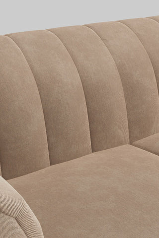 Close-up of the fabric on The Bowie Large Sofa In Luxe Kneedlecord Velvet Natural Whisper.