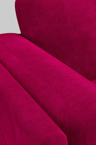 Detail shot of the fabric on The Grace Large Sofa In Luxe Kneedlecord Velvet Harry's Pink.