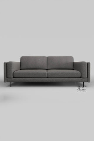 The Grace Large Sofa In Timeless Texture Black Bean on a plain background.