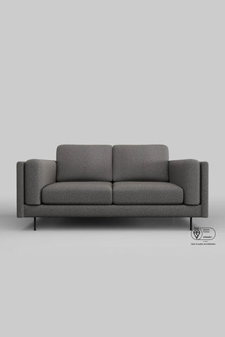 The Grace Medium Sofa In Timeless Texture Black Bean on a plain background.