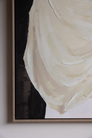 Detail shot of one corner of The Vivian Lady Canvas Art Print.