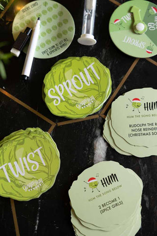 The Twist & Sprout Game arranged together on a table.