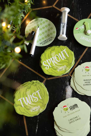 The Twist & Sprout Game styled on a table.