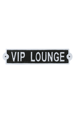 Cutout of the VIP Lounge Sign on a white background.