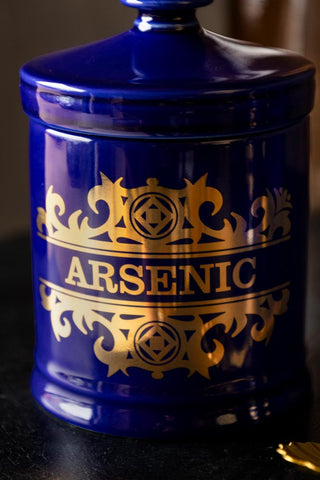 Close-up of the What's Your Poison - Arsenic Jar.