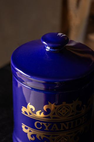 Close-up of the top of the What's Your Poison - Cyanide Jar.