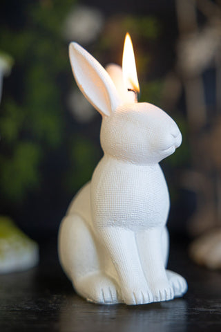 Close-up image of the White Rabbit Candle