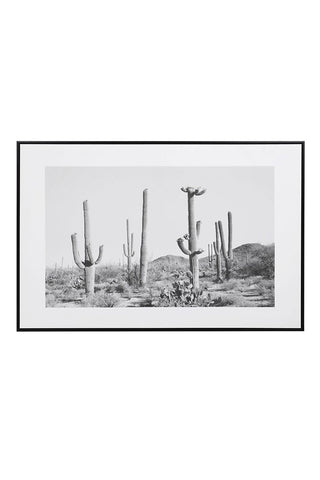 Cutout of the Wild West Cactus Art Print on a white background.