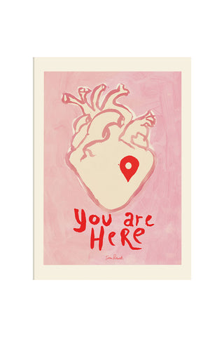 Cutout of the You Are Here Art Print - Unframed.