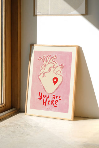 You Are Here Art Print - Unframed