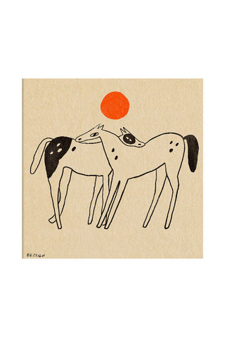 The You & Me Love Horses Art Print on a plain white background.