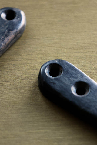 Image of the finish for the Set of 2 Black Iron Hand Hooks