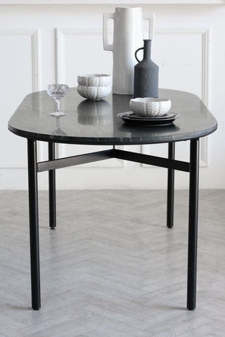 Image of the Black Marble Dining Table