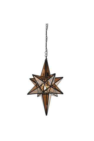 Cut-out image of the Brass Star Pendant Ceiling Light