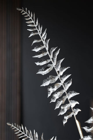 Close-up image of the Faux Silver Fern Leaf Stem