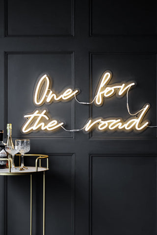 Lifestyle image of the One For The Road Neon Wall Light