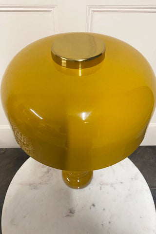 Top view of the mustard lamp.