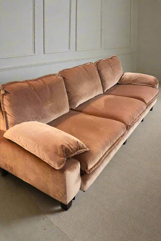 Magnolia sofa on a neutral bacground setting.