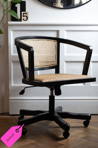 Black Swivel Chair in a living space.