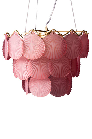 Image of the Pink Shell Pendant Light on a white background