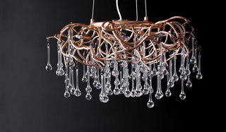 Landscape image of the Rose Gold Droplet Chandelier