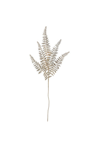 Image of the Faux Silver Fern Leaf Stem on a white background