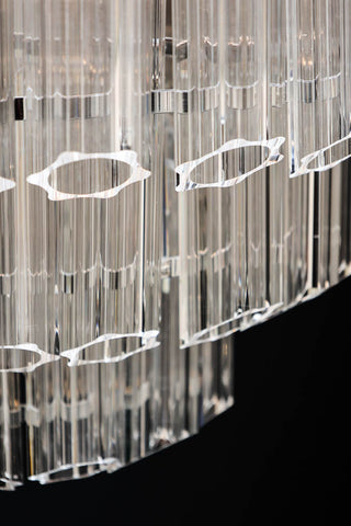 Image of the bottom of the Stunning Art Deco Crystal Chandelier