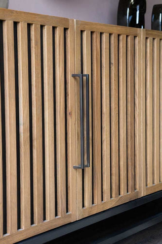 Close-up image of the front of the Timber Strips Sideboard