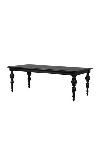 Image of the Traditional Black Oak Dining Table on a white background